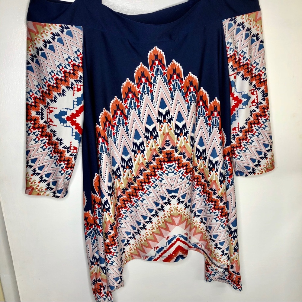 Coco Bianco | Aztec Printed | Blouse - Picture 4 of 7